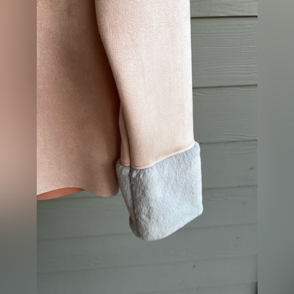 ZARA NEW Synthetic Leather Sweater, Soft Pink - Picture 2 of 5